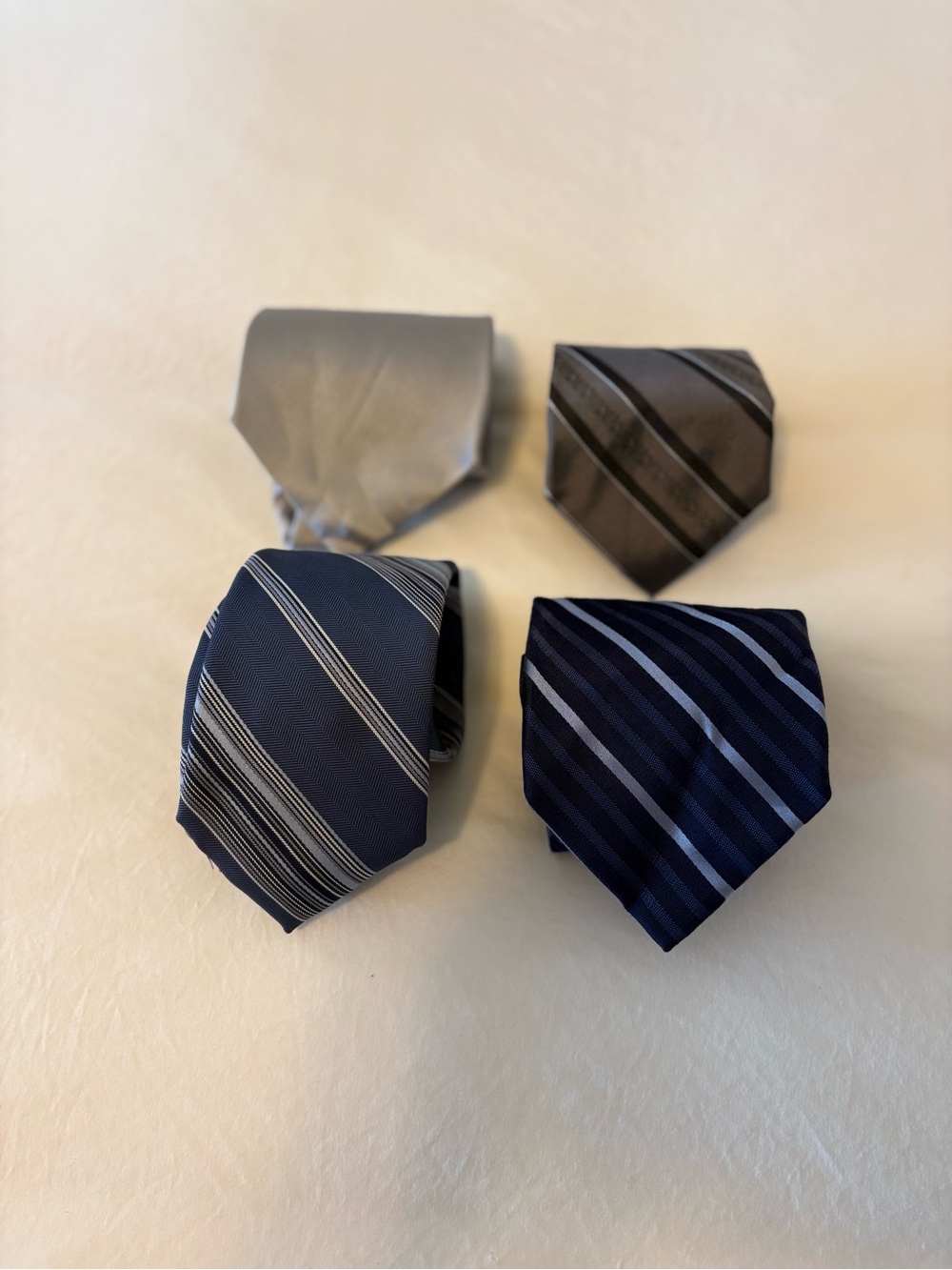 Classic Men's Ties- Navy and Gray Options